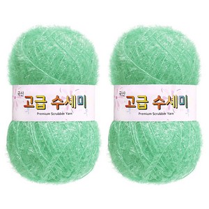 yarna 고급 수세미 뜨개실, 133 소프트민트, 2개