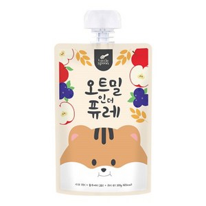 리틀스푼 오트밀인더퓨레, 혼합맛(사과/블루베리/귀리), 100g, 1개