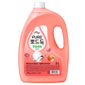 피죤퓨어 뽀드득 주방세제 자몽향, 1개, 3L