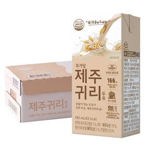 유기농마루 무가당 제주귀리두유, 190ml, 24개