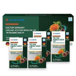 코오롱제약 닥터 독일 리놀렌산 송침유 VIP 15g, 4개, 30정