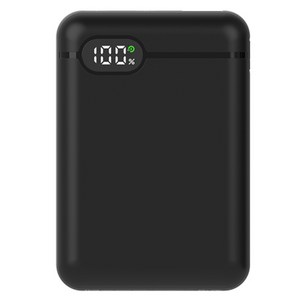 리큐엠 20W 고속충전 LCD 잔량표시 미니 보조배터리 10000mAh 멀티단자, QP1000C, 블랙