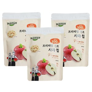 All바른농장 프리미엄 동결건조 사과 칩, 20g, 3개