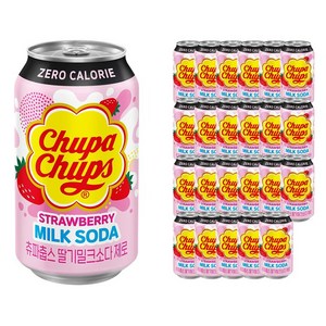 츄파춥스 딸기 밀크소다 제로, 350ml, 24개