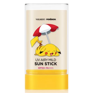 벨먼 포켓몬 온더바디 유브이 에어리 마일드 선스틱 피카츄 SPF50+ PA++++, 18g, 1개