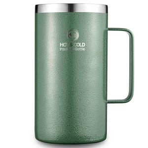 리벤스 데일리 스텐 보온보냉 손잡이 머그컵, 그린, 670ml, 1개