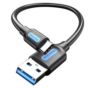 벤션 USB 3.2 A타입-C타입 10Gbps 초고속 케이블, 블랙, 1개, 2m