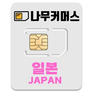 나무커머스 일본 유심칩, 2일, 매일 1GB 소진시 저속 무제한, 1개