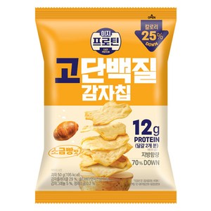 롯데웰푸드 이지프로틴 고단백질 감자칩 소금빵맛, 50g, 1개