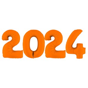 그라보벌룬 은박풍선 대 숫자 2024, 오렌지, 1개