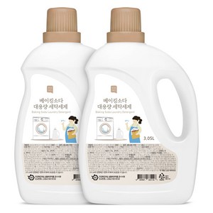 쉼표365 베이킹소다 세탁 액상세제 본품, 3.05L, 2개