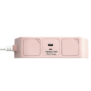 네모탭 C타입 고속충전 일반 멀티탭 2구 SY-NB2 USB CT, 1.5m, 크림피치, 1개