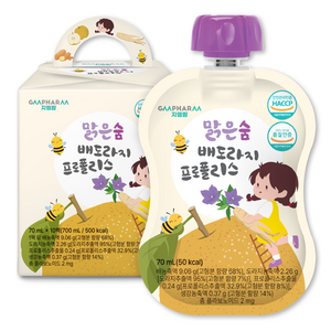 지엠팜 유아용 맑은숨 배도라지 프로폴리스 음료 10p, 1개, 700ml