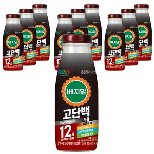 베지밀 고단백 두유 검은콩 병, 190ml, 10개