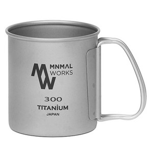 미니멀웍스 티타늄 싱글 머그컵 300ml, 실버, 1개