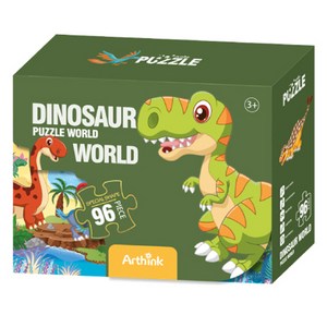 오로라 아트퍼즐, 공룡탐험 DINOSAUR WORLD, 96피스, 1개