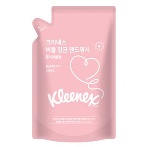 크리넥스 항균 버블 핸드워시 퓨어애플향 리필, 450ml, 1개