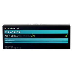 뉴트리코어 식물성 멜라토닌 함유 멜라바인 1mg 30p, 9g, 5개