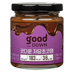 그림의빵 굿다운 저당 초코잼, 210g, 1개