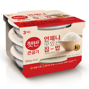 햇반 큰공기, 300g, 3개