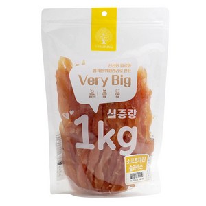 더내추럴 강아지 베리빅 육포, 1kg, 1개, 치킨슬라이스