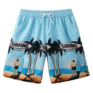 리버폭스 남성용 래쉬가드 하의 5부 비치 팬츠, GX6904