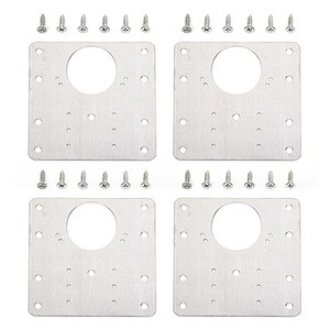 지오비즈 경첩보강판 나사 풀세트 스텐 사각 4p, 보강판(90 x 90 mm), 1세트