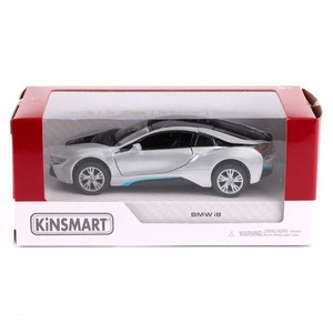 킨스마트 BMW i8 KT5379 작동차 작동완구, 실버, 158 x 70 x 80 mm, 1개