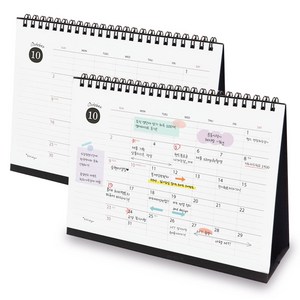 아이씨엘 Scheduler Desk Calendar 라지 2025, 혼합색상, 2개