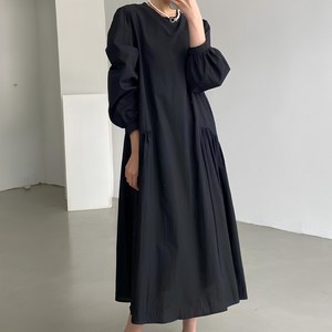 페이퍼먼츠 데일리 옆셔링 루즈핏 롱원피스 23235