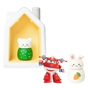 kokozi 동요와 함께 하우스 + 아띠 출동 슈퍼윙스 호기 + 토빗 학습완구 세트, 혼합색상, 1세트