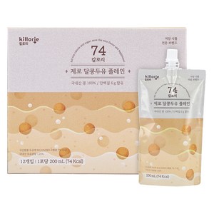 킬로리 제로달콩 두유 플레인, 12개, 200ml