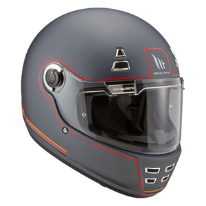 엠티헬멧 자라마 오토바이 풀페이스 헬멧 아웃라인, 무광 티탄