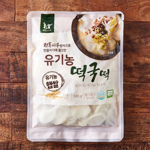 떡찌니 유기가공식품 인증 떡국떡, 500g, 1개