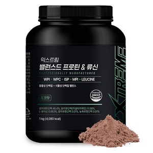 익스트림 밸런스드 프로틴 & 류신 초코맛 복합 파우더, 1개, 1kg