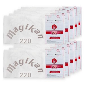 매직캔 220 화이트 로고리필 쓰레기봉투 220R10W, 17L, 10개