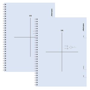 뭉구 메인페이지 항균 수학 연습장 4분할, 블루, 2개
