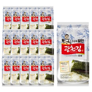 광천김 3대째 달인 파래 식탁김, 15g, 16개