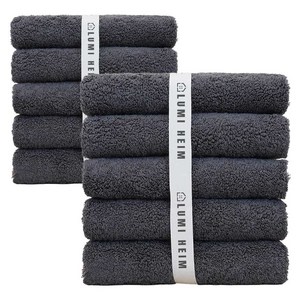 루미하임 프리미엄 고급 호텔수건 200g 40수 코마사, 그레이홀릭, 10개