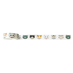 특별한상점 DIY 다이어리꾸미기 테이프스티커 15mm x 5m, 고양이 얼굴, 1개
