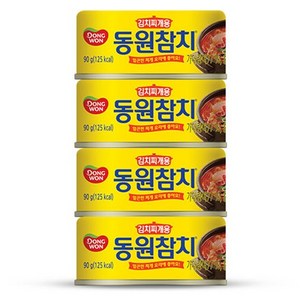 동원 김치찌개용 참치 통조림, 90g, 4개