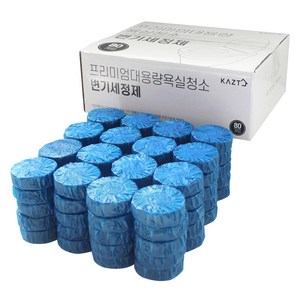 가쯔 프리미엄 대용량 욕실 청소 변기 세정제, 50g, 80개