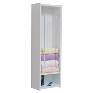 오픈 수건 욕실 인테리어 수납장, 화이트, 1개