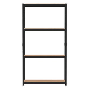 조인메이드 철제 무볼트 조립식 앵글 선반, 블랙, 4단