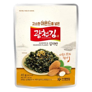 광천김 고소한 아몬드를 넣은 김자반, 1개, 40g