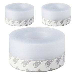 모나코올리브 외풍차단 틈새차단 실리콘 문풍지 테이프 45mm x 5m, 3개