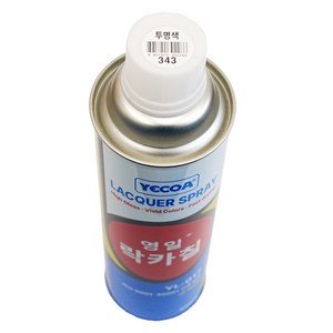 예코아 영일 락카 페인트 스프레이, YL-343 투명색, 420ml, 1개