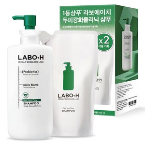 라보에이치 두피강화 클리닉 샴푸 610ml + 리필 400ml 세트, 1세트