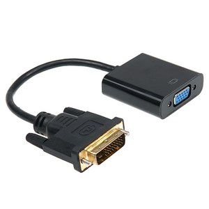 컴스마트 DVI to VGA 컨버터 케이블 DVI-D to VGA 모니터, 132mm, 1개
