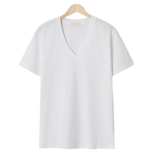 엠엔씨 남성용 통기성 심플 깊은 브이넥 반팔 티셔츠 MDBT518SR